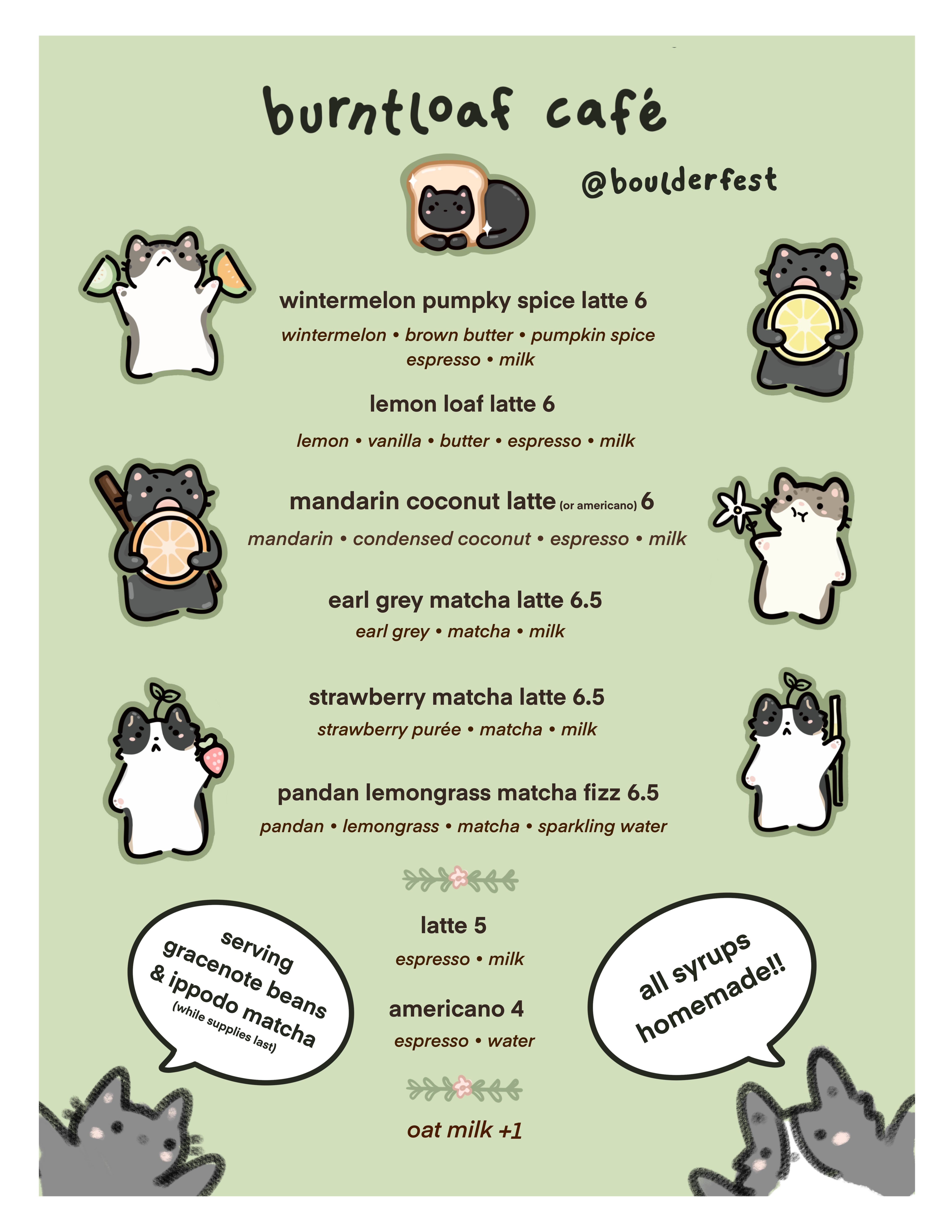 Burntloaf Café Menu