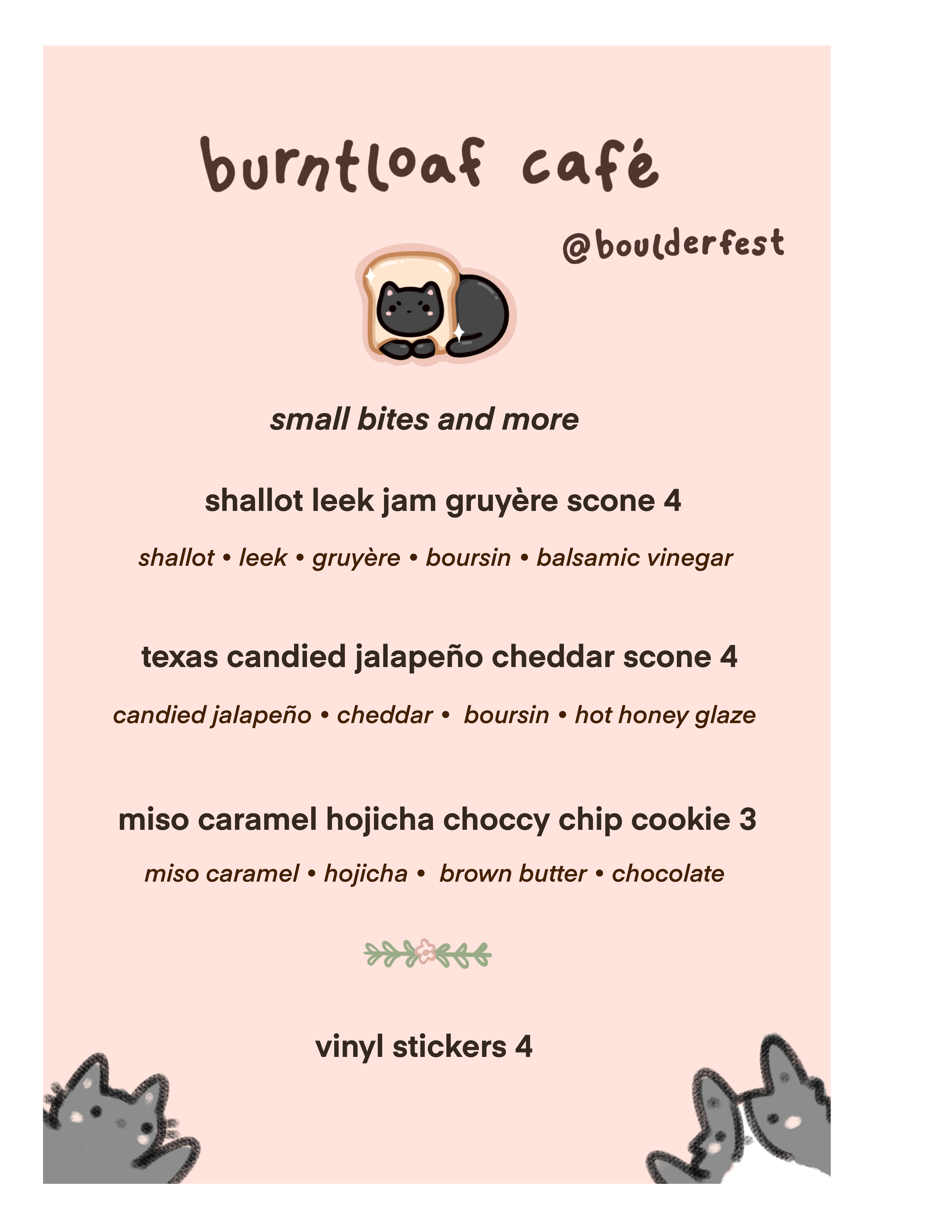 Burntloaf Café Menu