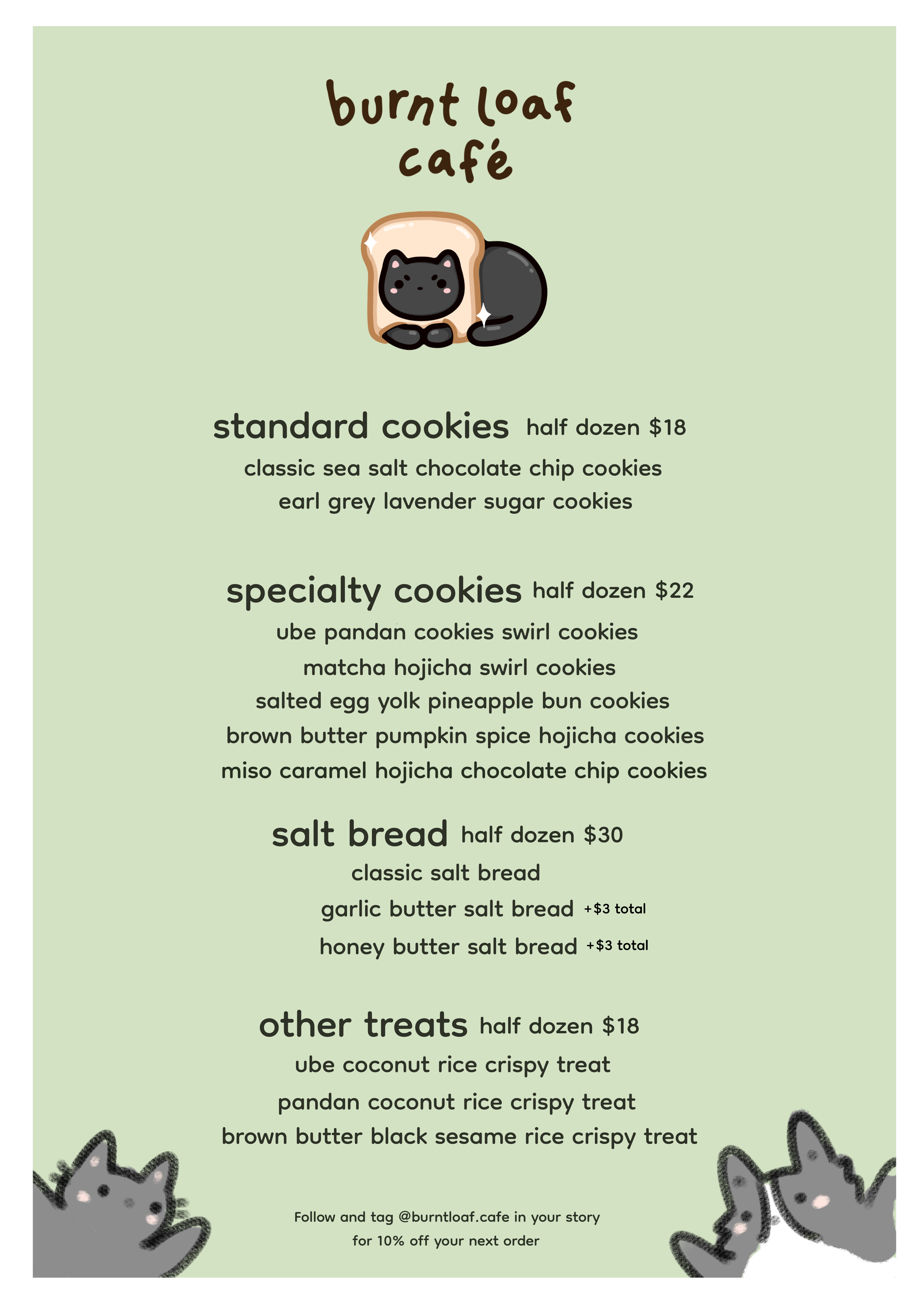 Burntloaf Café Menu